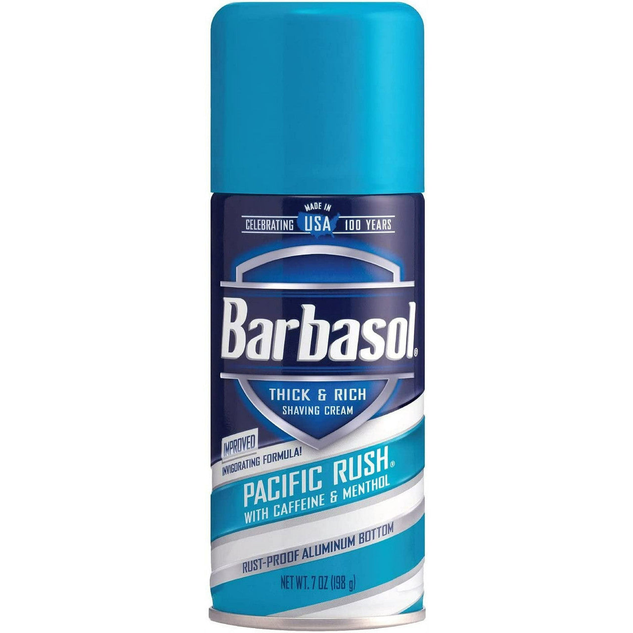 Barbasol Pacific Rush With Caffeine And Menthol Thick And Rich Shaving Cream, 7 Oz